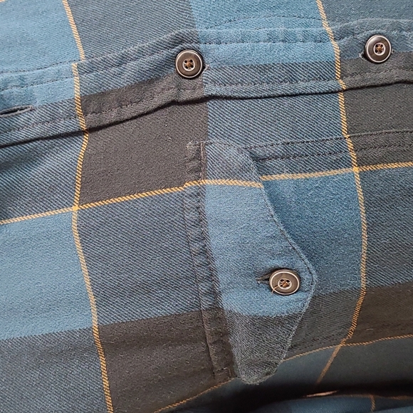 Women's Filson Scout Guide Plaid Shirt Teal Black Gold - Picture 6 of 11